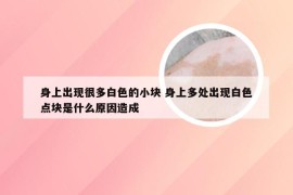身上出现很多白色的小块 身上多处出现白色点块是什么原因造成