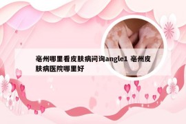 亳州哪里看皮肤病问询angle1 亳州皮肤病医院哪里好
