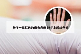 肚子一坨红色的癣有点痒 肚子上起红色癣