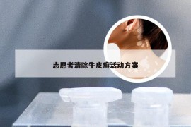 志愿者清除牛皮癣活动方案