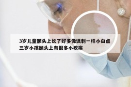 3岁儿童额头上长了好多像讽刺一样小白点 三岁小孩额头上有很多小疙瘩