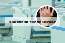 大腿内侧白色斑块 大腿内侧白色斑块痒痒的