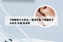 下嘴唇有个小白点,一直消不掉 下嘴唇有个小白点,不痛,有点硬