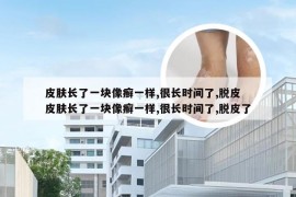 皮肤长了一块像癣一样,很长时间了,脱皮 皮肤长了一块像癣一样,很长时间了,脱皮了