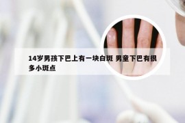 14岁男孩下巴上有一块白斑 男童下巴有很多小斑点