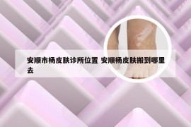 安顺市杨皮肤诊所位置 安顺杨皮肤搬到哪里去