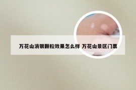 万花山消银颗粒效果怎么样 万花山景区门票