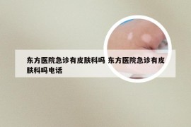 东方医院急诊有皮肤科吗 东方医院急诊有皮肤科吗电话