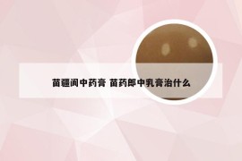 苗疆阆中药膏 苗药郎中乳膏治什么