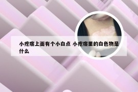 小疙瘩上面有个小白点 小疙瘩里的白色物是什么