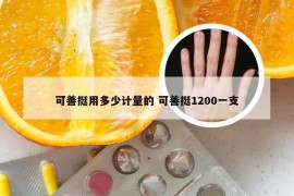 可善挺用多少计量的 可善挺1200一支