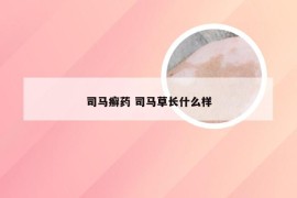 司马癣药 司马草长什么样