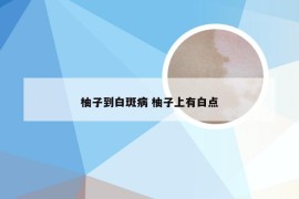 柚子到白斑病 柚子上有白点